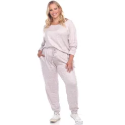 Women's Plus Size 2 Piece Lounge Set - White Mark 15 Women's Plus Size 2 Piece Lounge Set - White Mark -Avenue Sale Store GUEST 3771d6d3 2504 4918 8bb6 6adbbdcf2cf0