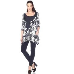 Women's Scoop Neck Printed Yanette Tunic Top - White Mark -Avenue Sale Store GUEST 38dcbb14 b93f 455f aeb8 fc796aaa80d9
