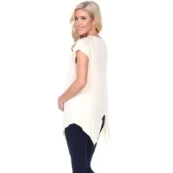 Maternity Myla Embellished Tunic Top - White Mark