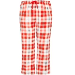 Women's Plus Size Check Fleece Sleep Pant - Red Check | AVENUE -Avenue Sale Store GUEST 39676596 523f 4989 947d a898d8f3bd70
