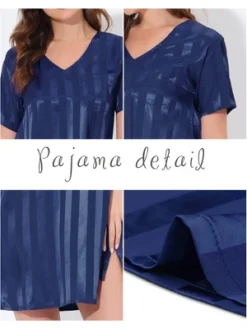Cheibear Womens Sleepwear Pajama Dress Lounge Short Sleeve Striped Nightgown 11 Cheibear Womens Sleepwear Pajama Dress Lounge Short Sleeve Striped Nightgown -Avenue Sale Store GUEST 3a2cf204 4b7f 46c6 9cbe 666168a41f4d