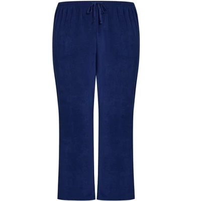Women's Plus Size Navy Fleece Pant - Navy | AVENUE 5 Women's Plus Size Navy Fleece Pant - Navy | AVENUE - Image 5