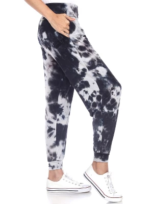 Women's Tie Dye Harem Pants With Pockets - White Mark 3 Women's Tie Dye Harem Pants With Pockets - White Mark - Image 3