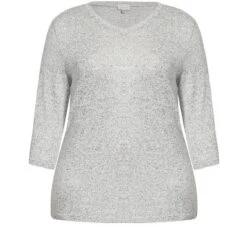 Women's Plus Size V Plain Hacci Top - Gray | AVENUE 9 Women's Plus Size V Plain Hacci Top - Gray | AVENUE -Avenue Sale Store GUEST 4020dd85 8464 468a afce b5da34086c5b