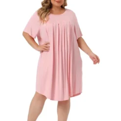 Agnes Orinda Women's Plus Size Comfort Solid Short Sleeve Nightgown -Avenue Sale Store GUEST 402d3c32 bd74 4f49 8de7 a0a860d63fc7