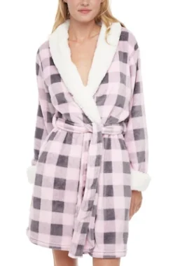 Women's Classic Plush Robe, Short Fleece Bathrobe Prints 22 Women's Classic Plush Robe, Short Fleece Bathrobe Prints -Avenue Sale Store GUEST 44310cd9 5ae9 4af5 a8da aefa40a8a466