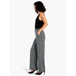 NIC + ZOE 29" Etched Tweed Wide Leg Ankle Pant