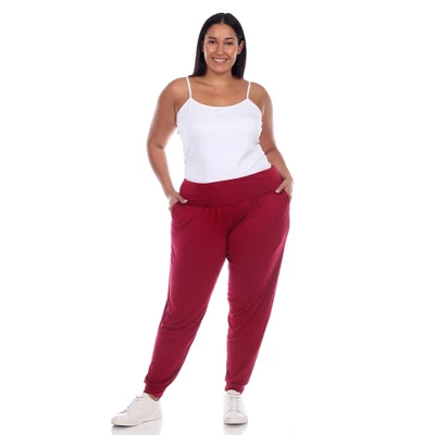 Women's Plus Size Harem Pants - White Mark 4 Women's Plus Size Harem Pants - White Mark - Image 4