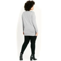 Women's Plus Size Robin Sweater - Gray | EVANS -Avenue Sale Store GUEST 477df0f4 f3f2 4c2b 9cf1 9c2018b69649