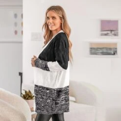 Women's Colorblock Open-Front Cardigan - Cupshe