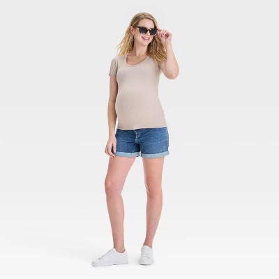 Under Belly Low-Rise Maternity Jean Shorts - Isabel Maternity By Ingrid & Isabel™ 2 Under Belly Low-Rise Maternity Jean Shorts - Isabel Maternity By Ingrid & Isabel™ - Image 2