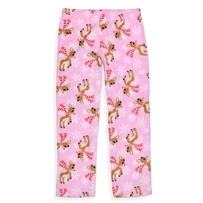 Rudolph The Red-Nosed Reindeer Women's Fleece Plush Sleep Pajama Pants 3 Rudolph The Red-Nosed Reindeer Women's Fleece Plush Sleep Pajama Pants - Image 3