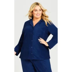 Women's Plus Size Button Fleece Top - Navy | AVENUE 11 Women's Plus Size Button Fleece Top - Navy | AVENUE -Avenue Sale Store GUEST 4a2fb7e4 36b6 4301 af74 a36f59967f60