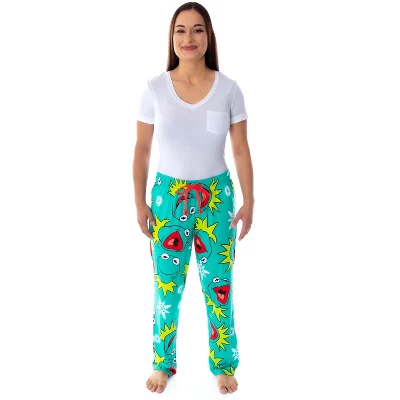 Disney The Muppets Womens' Kermit The Frog Head Toss Sleep Lounge Pajama Pants 1 Disney The Muppets Womens' Kermit The Frog Head Toss Sleep Lounge Pajama Pants