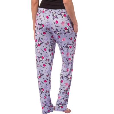 Kuromi Women's Punk Rabbit Allover Print Design Adult Lounge Pajama Pants 3 Kuromi Women's Punk Rabbit Allover Print Design Adult Lounge Pajama Pants - Image 3