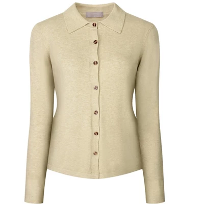 Hobemty Women's Ribbed Button Down Blouse Long Sleeve Turn Down Collar Knitted Tops 5 Hobemty Women's Ribbed Button Down Blouse Long Sleeve Turn Down Collar Knitted Tops - Image 5