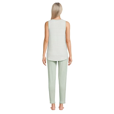 Lands' End Women's Cozy 3 Piece Pajama Set - Robe Top And Pants 1 Lands' End Women's Cozy 3 Piece Pajama Set - Robe Top And Pants