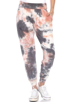 Women's Tie Dye Harem Pants With Pockets - White Mark 7 Women's Tie Dye Harem Pants With Pockets - White Mark - Image 7