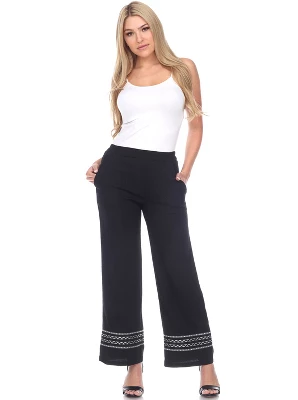 Women's Wide-Leg Pants - White Mark 3 Women's Wide-Leg Pants - White Mark - Image 3