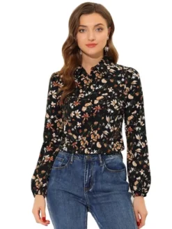 Allegra K Women's Puff Sleeve Floral Top Long Sleeve Button Down Shirt 9 Allegra K Women's Puff Sleeve Floral Top Long Sleeve Button Down Shirt -Avenue Sale Store GUEST 5397ce0c 0401 4e21 9c01 3eabcc3ba0bb