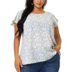 Agnes Orinda Women's Plus Size Floral Short Sleeve Casual Blouse 18 Agnes Orinda Women's Plus Size Floral Short Sleeve Casual Blouse -Avenue Sale Store GUEST 54096771 d131 4854 84ee 910a6b3a3d90