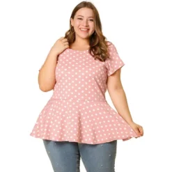 Agnes Orinda Women's Plus Size Polka Dots Fashion Workout Elegant Short Sleeves Peplum Top 21 Agnes Orinda Women's Plus Size Polka Dots Fashion Workout Elegant Short Sleeves Peplum Top -Avenue Sale Store GUEST 56a88fd8 cf9f 4683 9bba b55166a89fc6