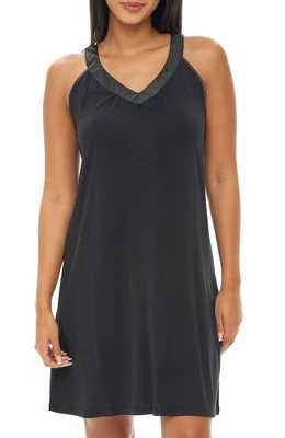 Women's Soft Knit Sleeveless Night Shirt Nightgown Pajama Top V Neck Racerback 5 Women's Soft Knit Sleeveless Night Shirt Nightgown Pajama Top V Neck Racerback - Image 5