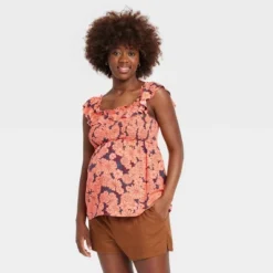 Ruffle Smocked Maternity Tank Top - Isabel Maternity By Ingrid & Isabel™ Pink Floral 5 Ruffle Smocked Maternity Tank Top - Isabel Maternity By Ingrid & Isabel™ Pink Floral -Avenue Sale Store GUEST 57957c89 db1f 408c bff5 678c2c61f31c