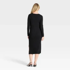 Long Sleeve Wrap Midi Maternity Sweater Dress - Isabel Maternity By Ingrid & Isabelâ„¢