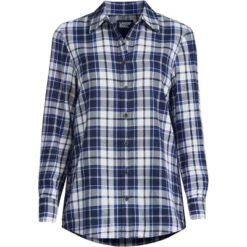 Lands' End Women's Tall Flannel Boyfriend Fit Long Sleeve Shirt 13 Lands' End Women's Tall Flannel Boyfriend Fit Long Sleeve Shirt -Avenue Sale Store GUEST 59593612 ae92 46dd 88e9 8ad71dbd1d8e