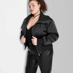 Women's Satin Bomber Jacket - Wild Fable™ 7 Women's Satin Bomber Jacket - Wild Fable™ -Avenue Sale Store GUEST 5a2e537b 386f 4b86 b4c1 4c96042aeab6