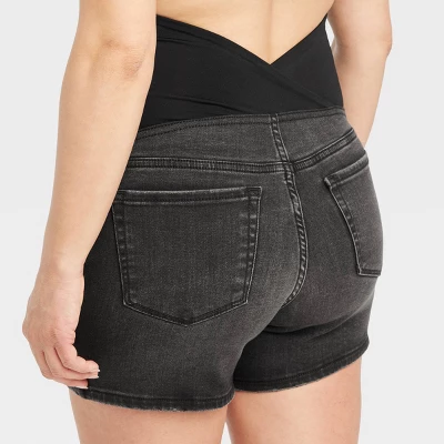 Over Belly Midi Maternity Jean Shorts - Isabel Maternity By Ingrid & Isabel™ 4 Over Belly Midi Maternity Jean Shorts - Isabel Maternity By Ingrid & Isabel™ - Image 4