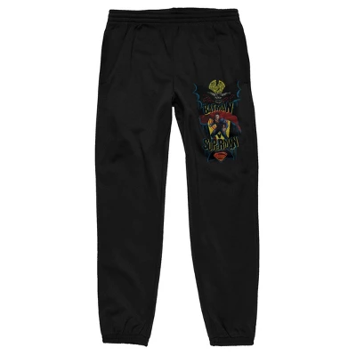 DC COMICS Batman V Superman Dawn Of Justice 2 Heroes In Fight Position Men’s Black Jogger Sweatpants 1 DC COMICS Batman V Superman Dawn Of Justice 2 Heroes In Fight Position Men’s Black Jogger Sweatpants