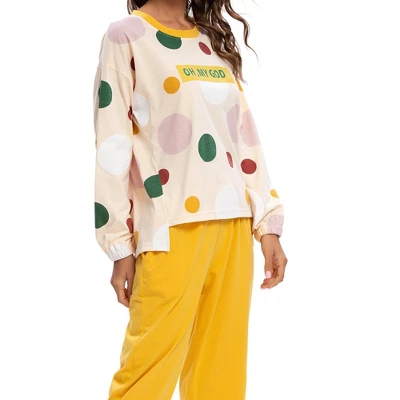 Cheibear Womens Sleepwear Long Sleeve Pajamas Tops With Pants Soft Lounge Set 4 Cheibear Womens Sleepwear Long Sleeve Pajamas Tops With Pants Soft Lounge Set - Image 4