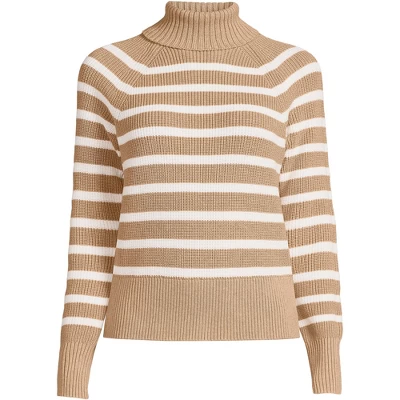 Lands' End Women's Drifter Cotton Must Have T-Neck Sweater 5 Lands' End Women's Drifter Cotton Must Have T-Neck Sweater - Image 5