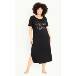 Women's Plus Size Dream Sleep Dress - Black | EVANS -Avenue Sale Store GUEST 5e62d9a6 fb4f 499d 978b 56809ca3d61d
