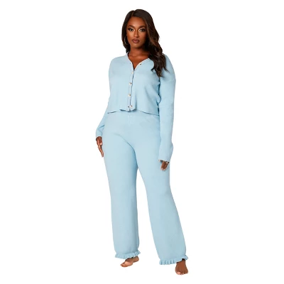 Rebdolls Women's Plus Size Straight Leg Knit Pants 3 Rebdolls Women's Plus Size Straight Leg Knit Pants - Image 3