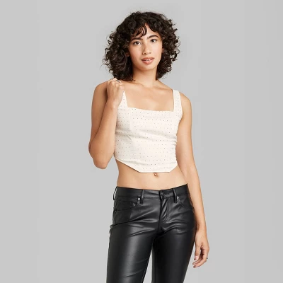 Women's Rhinestone Corset Tank Top - Wild Fable™ 1 Women's Rhinestone Corset Tank Top - Wild Fable™