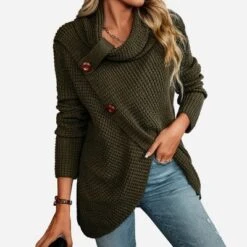 Women's Buttoned Turtleneck Wrap Sweater - Cupshe 9 Women's Buttoned Turtleneck Wrap Sweater - Cupshe -Avenue Sale Store GUEST 6258a1aa 875f 4383 805c e5fbc2ce06dc
