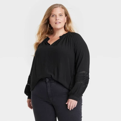 Women's Long Sleeve Lace Blouse - Knox Rose™ 3 Women's Long Sleeve Lace Blouse - Knox Rose™ - Image 3