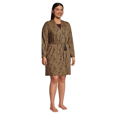Lands' End Women's Cotton Blend Above The Knee Length Robe 2 Lands' End Women's Cotton Blend Above The Knee Length Robe - Image 2