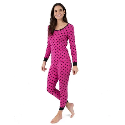 Leveret Womens Two Piece Cotton Valentines Pajamas 2 Leveret Womens Two Piece Cotton Valentines Pajamas - Image 2