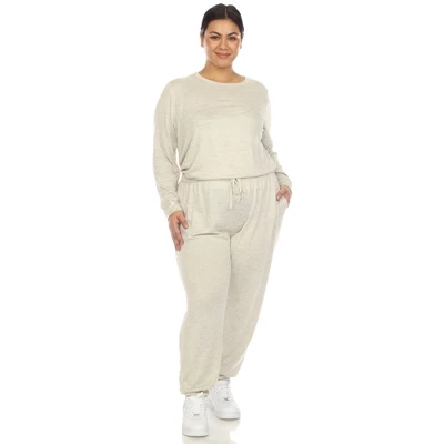 Women's Plus Size 2 Piece Lounge Set - White Mark 9 Women's Plus Size 2 Piece Lounge Set - White Mark - Image 9