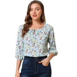 Allegra K Women's Bow Tie Round Neck 3/4 Raglan Sleeve Floral Blouse Tops 26 Allegra K Women's Bow Tie Round Neck 3/4 Raglan Sleeve Floral Blouse Tops -Avenue Sale Store GUEST 64d938d9 508e 4289 aecd 6a1e71607be8