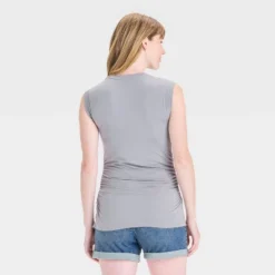 Short Sleeve Ruched Side Knit Maternity T-Shirt - Isabel Maternity By Ingrid & Isabelâ„¢