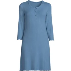 Lands' End Women's Pointelle Rib 3/4 Sleeve Knee Length Nightgown 11 Lands' End Women's Pointelle Rib 3/4 Sleeve Knee Length Nightgown -Avenue Sale Store GUEST 6aef8975 228a 468a 956e 8a42fbb874d5