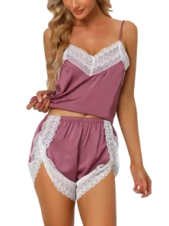 Cheibear Womens Sleepwear Pjs Lace Trim Satin Lingerie Silk Cami With Shorts Pajama Set 17 Cheibear Womens Sleepwear Pjs Lace Trim Satin Lingerie Silk Cami With Shorts Pajama Set -Avenue Sale Store GUEST 6b99557c cf67 419e 959c baa9c4ae2bad