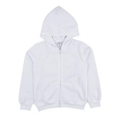 Leveret Kids Zipper Neutral Solid Color Sweat Hoodie 3 Leveret Kids Zipper Neutral Solid Color Sweat Hoodie - Image 3