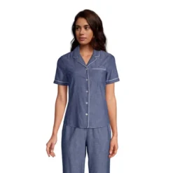 Lands' End Women's Short Sleeve Cotton Poplin Pajama Shirt 11 Lands' End Women's Short Sleeve Cotton Poplin Pajama Shirt -Avenue Sale Store GUEST 6cf34761 0476 4cd5 96d2 fbdbf8ddd928