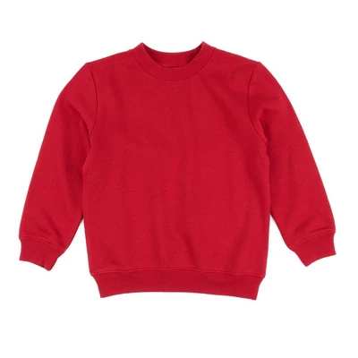 Leveret Kids Long Sleeve Classic Solid Color Sweatshirt 2 Leveret Kids Long Sleeve Classic Solid Color Sweatshirt - Image 2